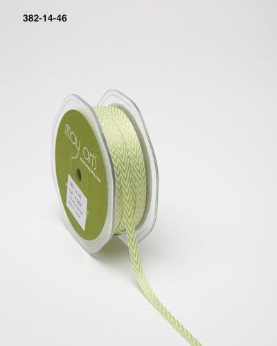 Ruban twill avec chevrons - vert